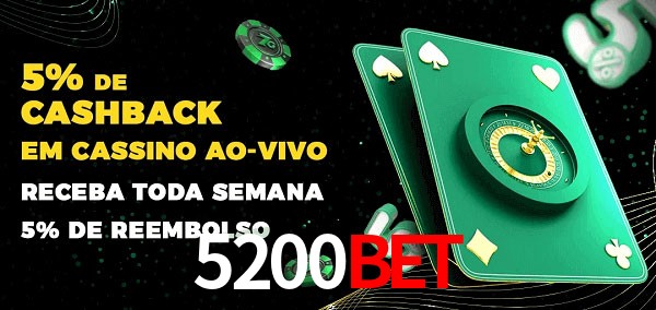 Promoções do cassino ao Vivo 5200bet